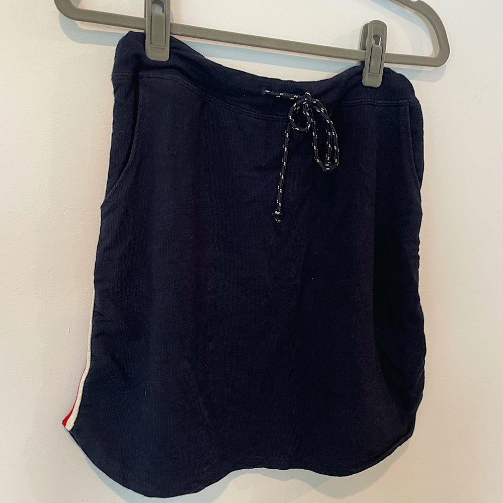 Navy Sundry track skirt with stripes